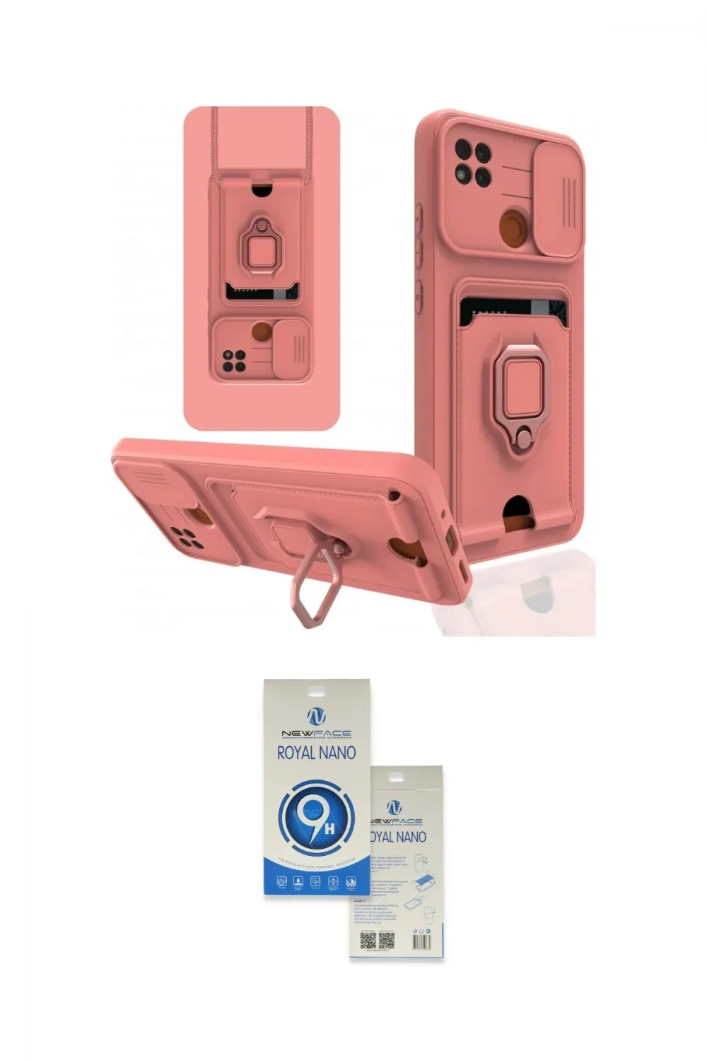 ieg™ Redmi 9C Kılıf Vadi Form Prime - Şeffaf Royal Nano Ekran Koruyucu