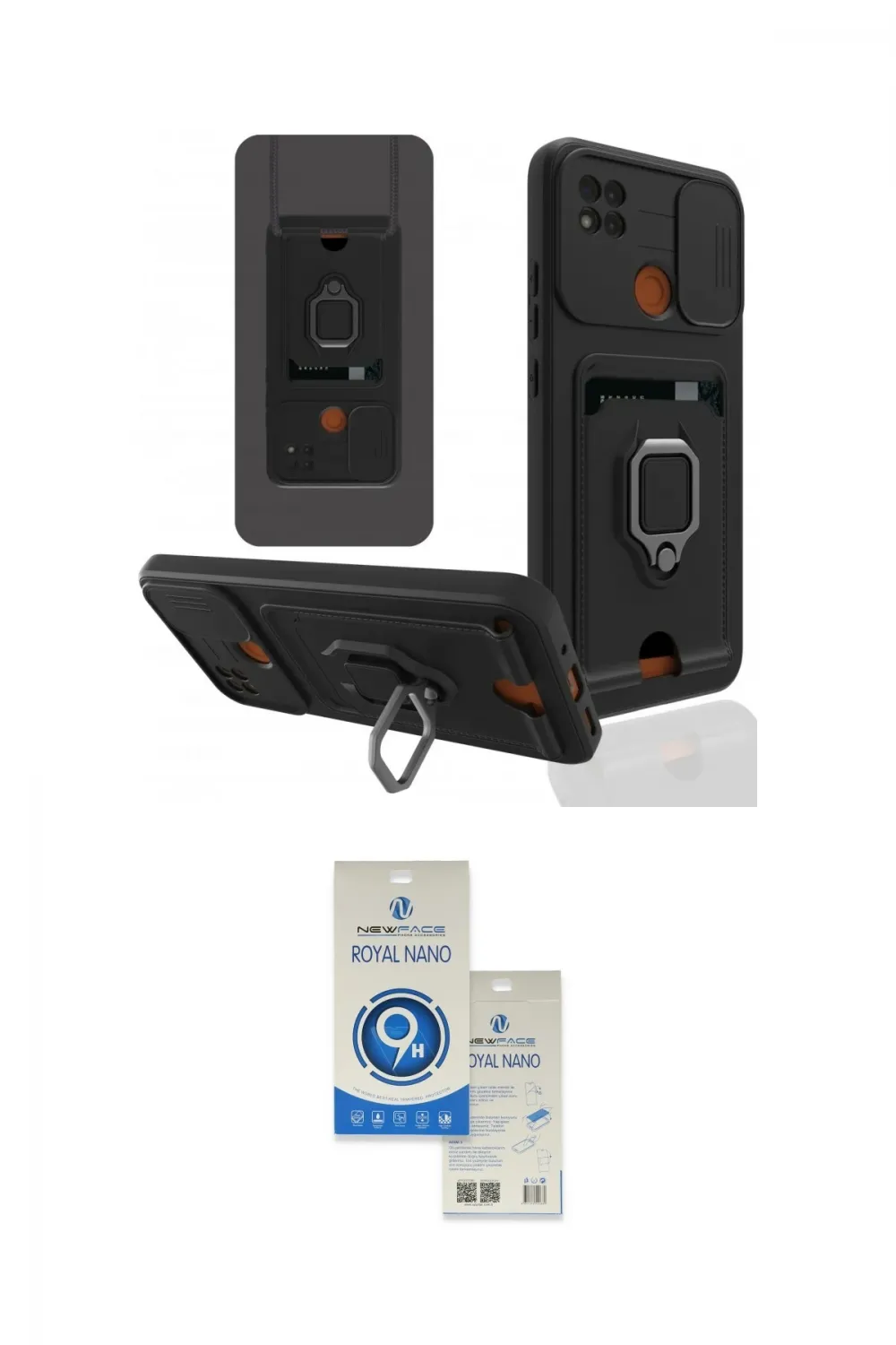 ieg™ Redmi 9C Kılıf Vadi Form Prime - Şeffaf Royal Nano Ekran Koruyucu