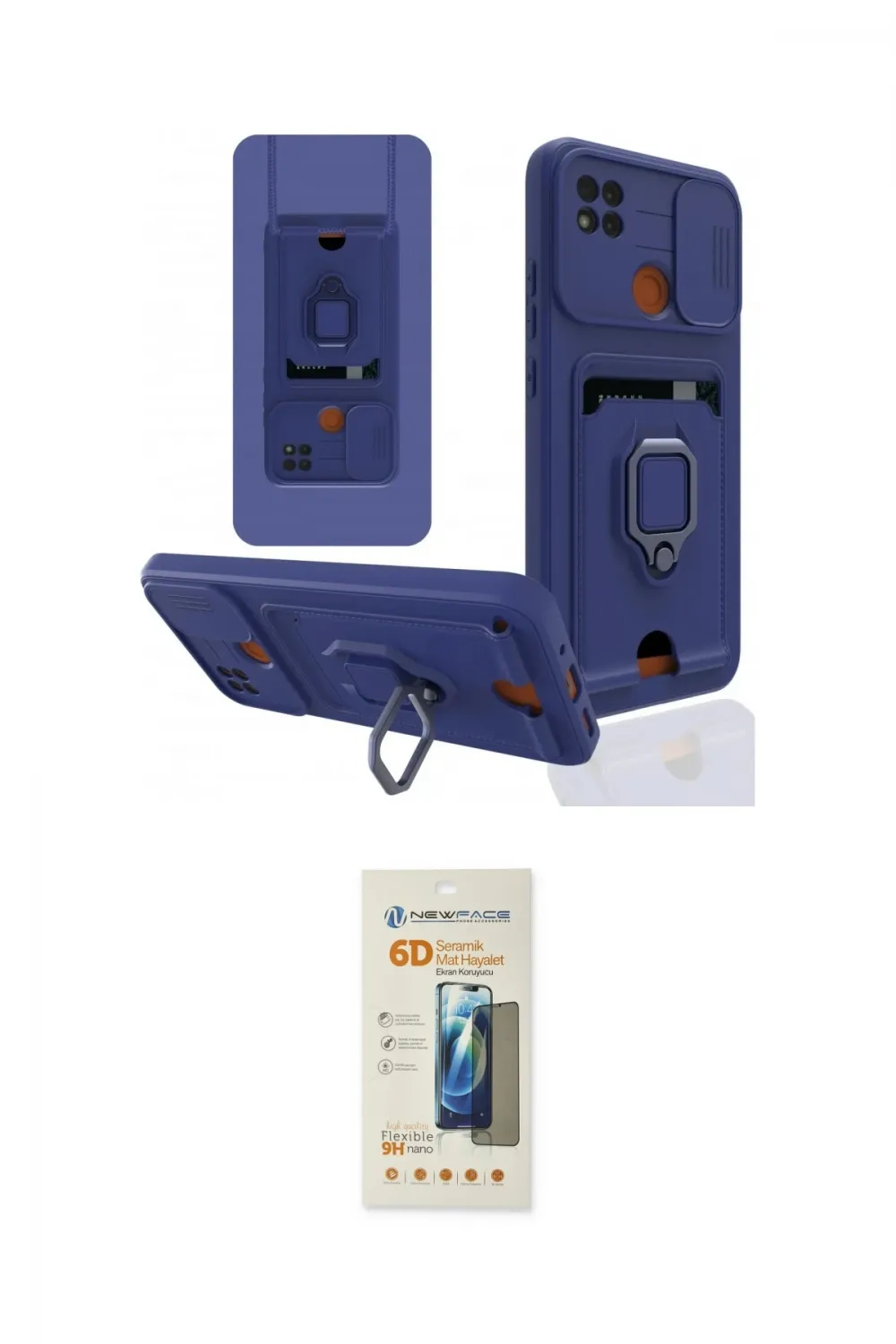 ieg™ Redmi 9C Kılıf Vadi Form Prime - Siyah 6D Mat Seramik Hayalet Nano Ekran Koruyucu