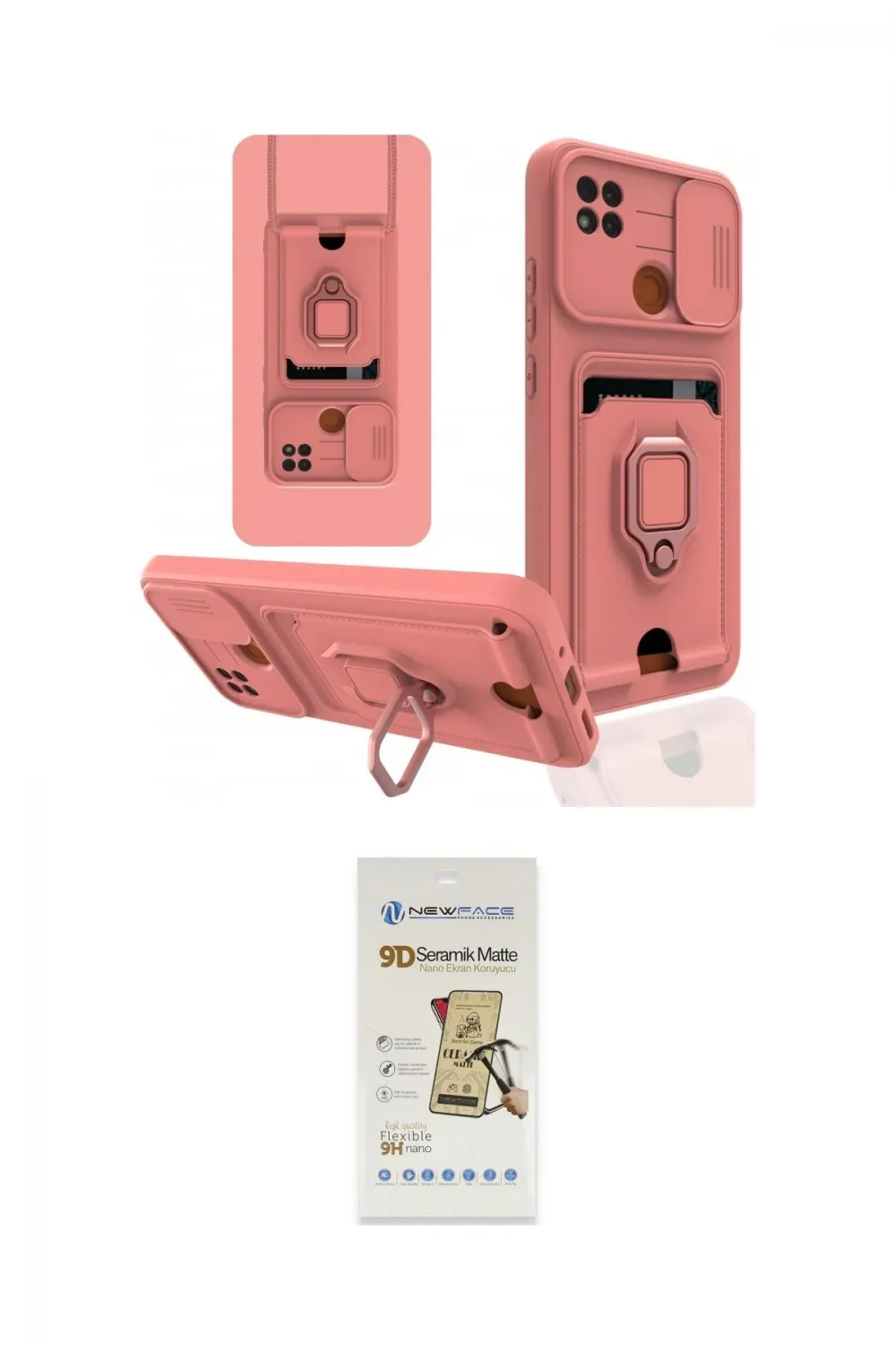 ieg™ Redmi 9C Kılıf Vadi Form Prime - Siyah Mat Seramik Nano Ekran Koruyucu