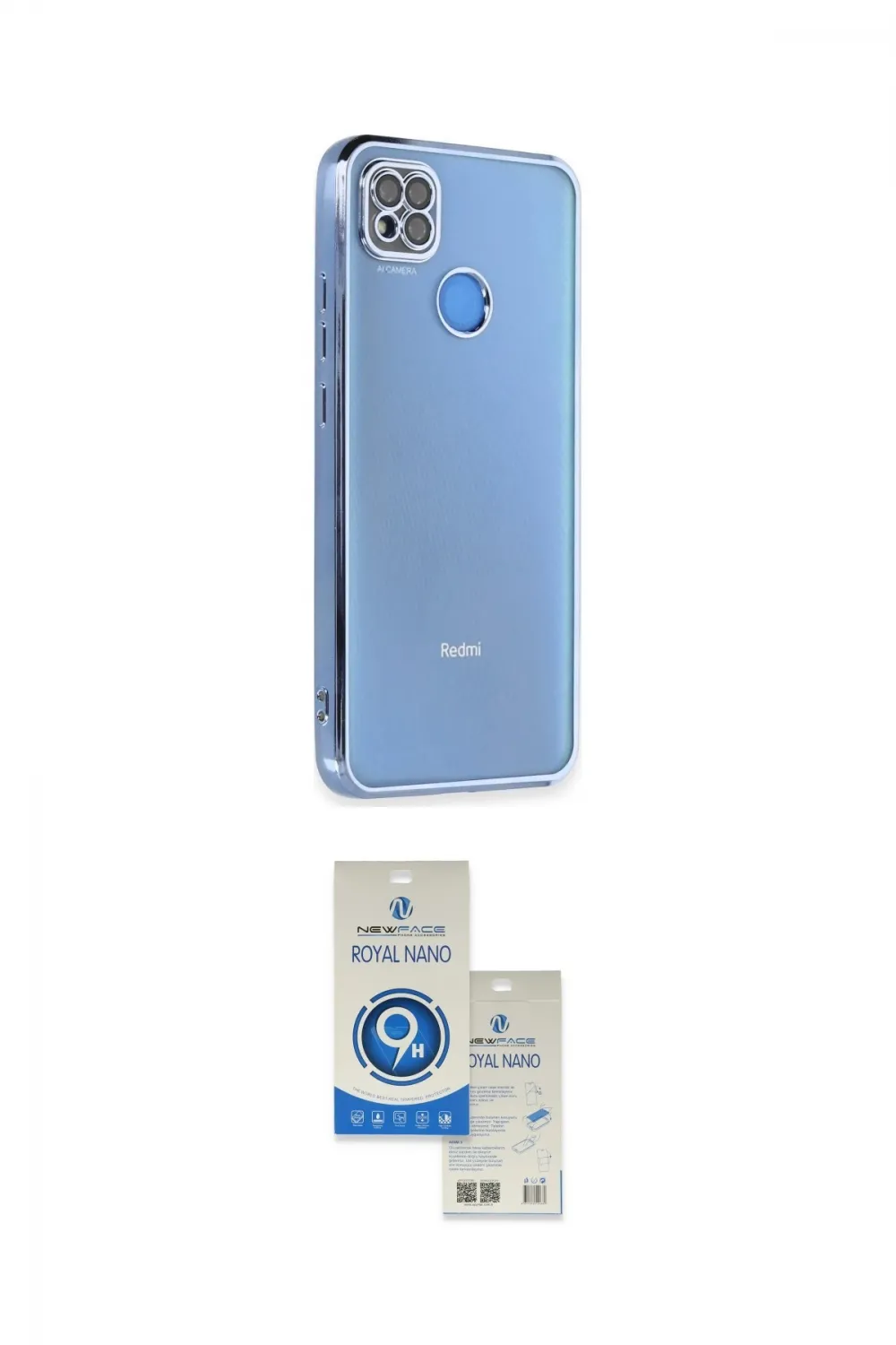 ieg™ Redmi 9C Kılıf Vadi Minimal - Şeffaf Royal Nano Ekran Koruyucu