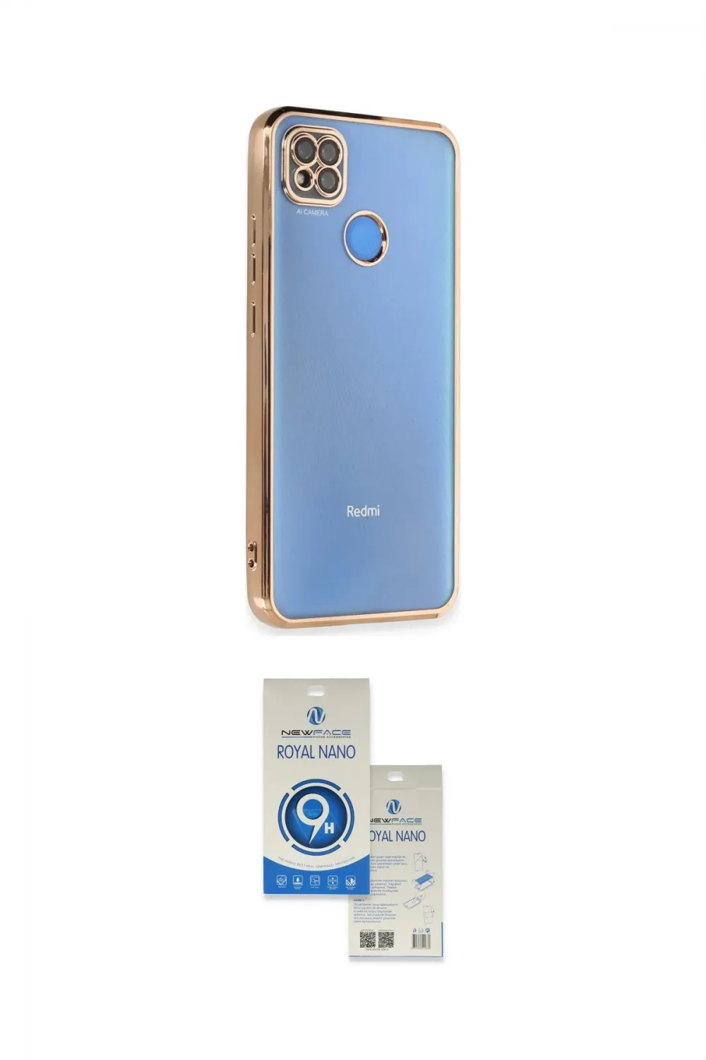 ieg™ Redmi 9C Kılıf Vadi Minimal - Şeffaf Royal Nano Ekran Koruyucu