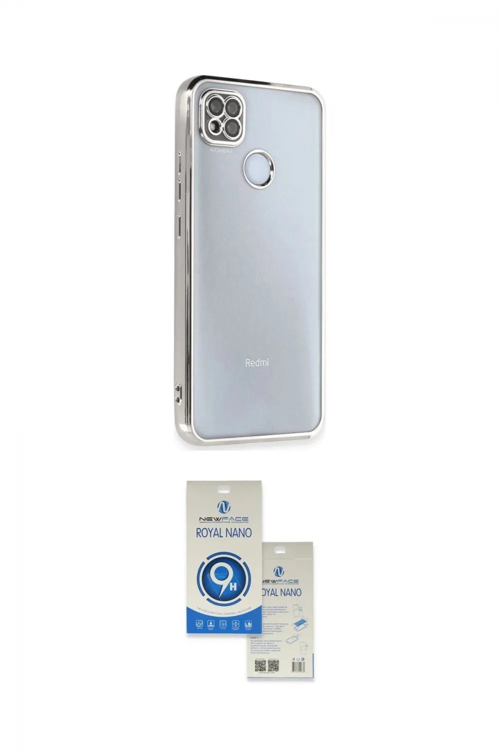 ieg™ Redmi 9C Kılıf Vadi Minimal - Şeffaf Royal Nano Ekran Koruyucu