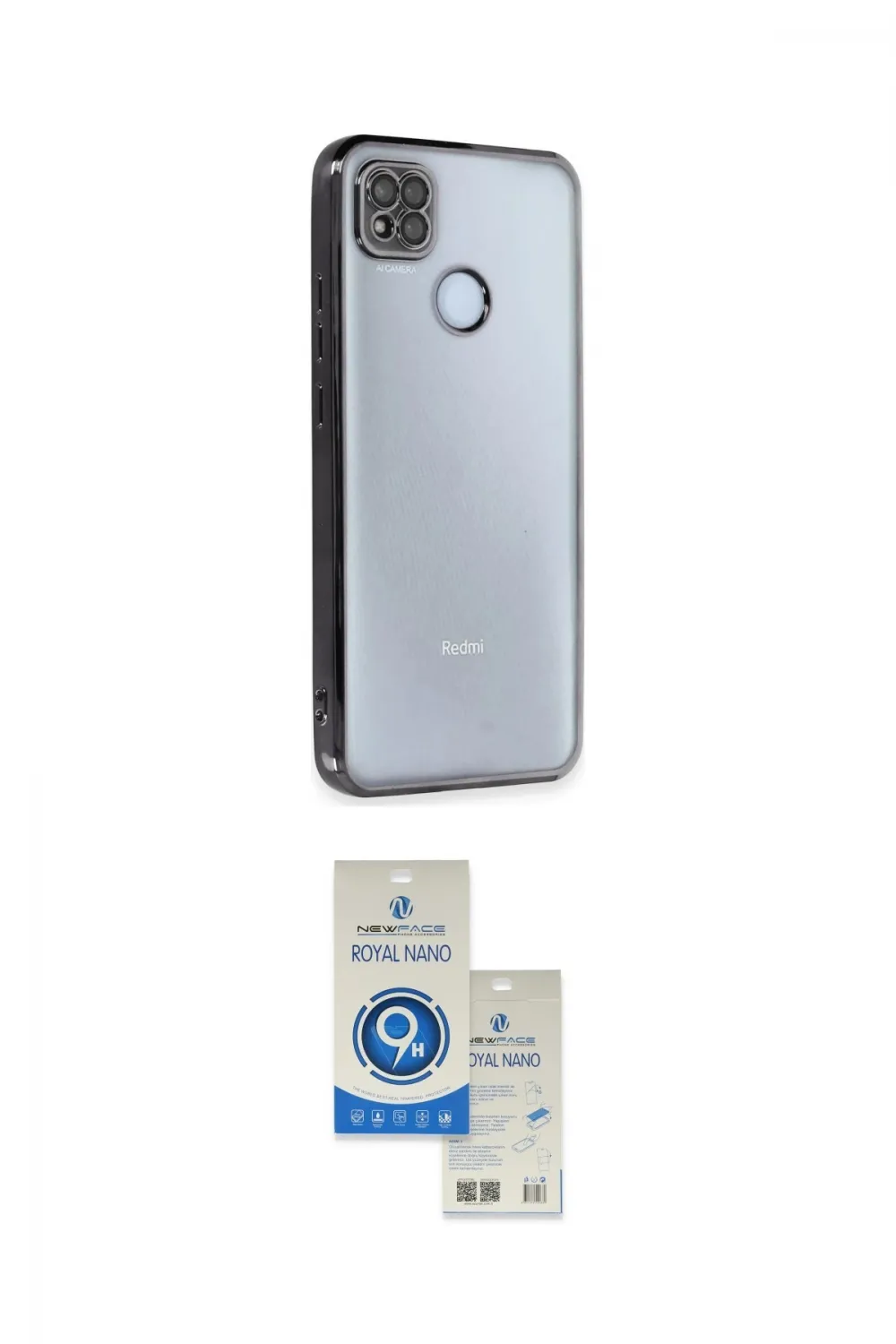 ieg™ Redmi 9C Kılıf Vadi Minimal - Şeffaf Royal Nano Ekran Koruyucu