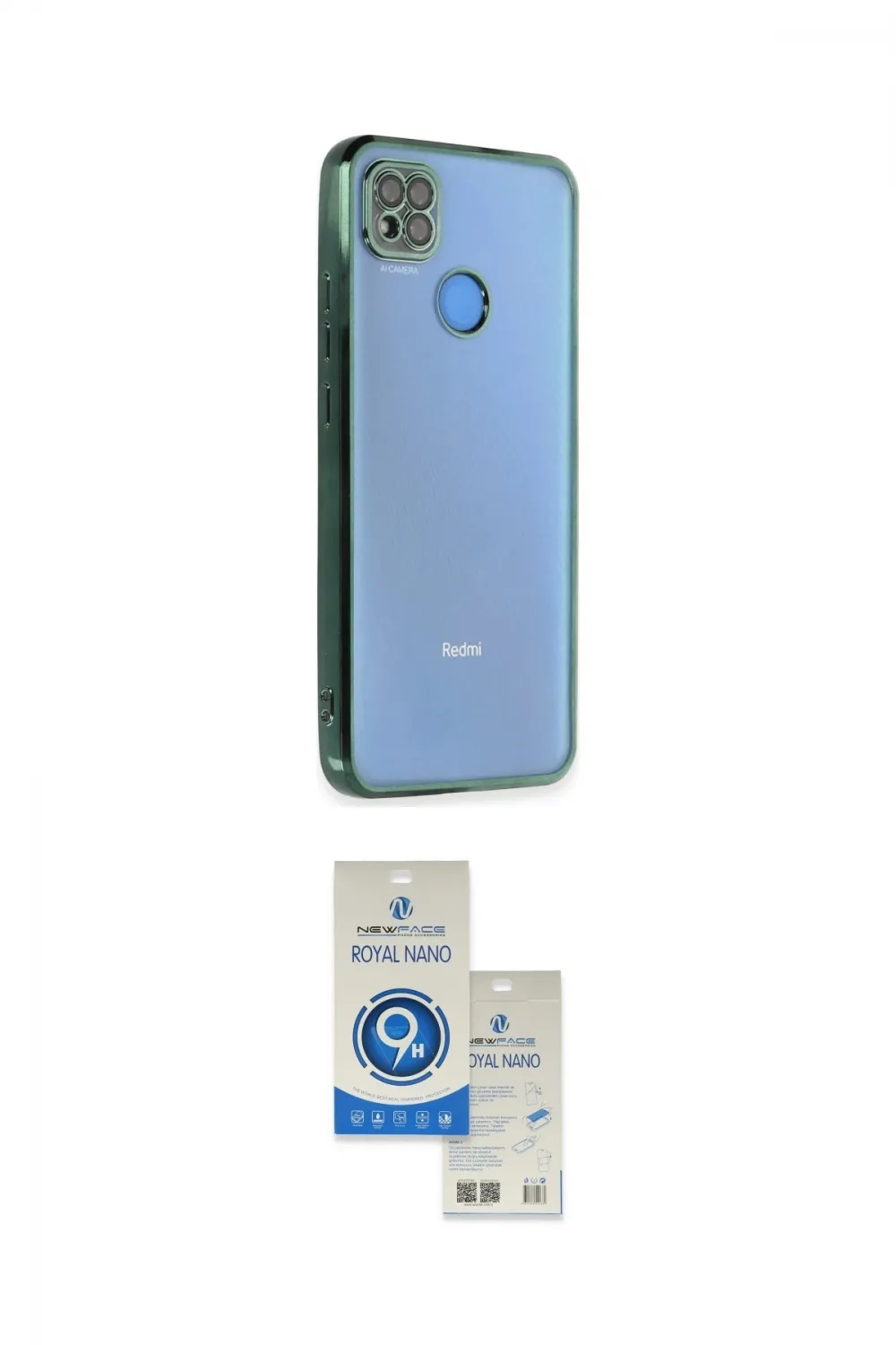 ieg™ Redmi 9C Kılıf Vadi Minimal - Şeffaf Royal Nano Ekran Koruyucu