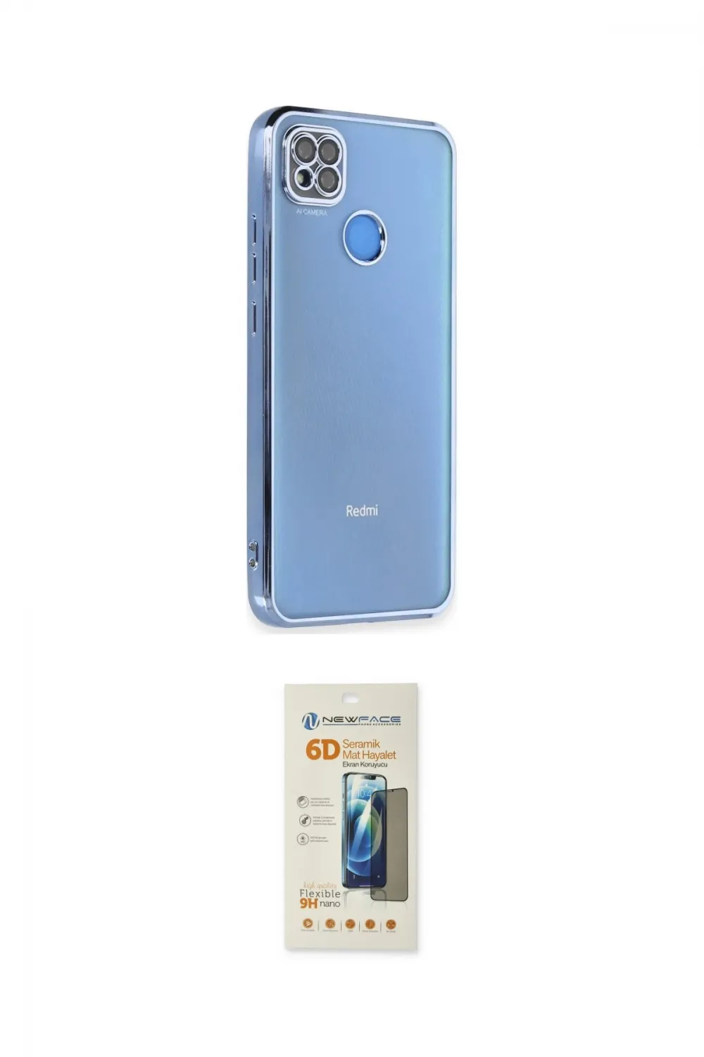 ieg™ Redmi 9C Kılıf Vadi Minimal - Siyah 6D Mat Seramik Hayalet Nano Ekran Koruyucu