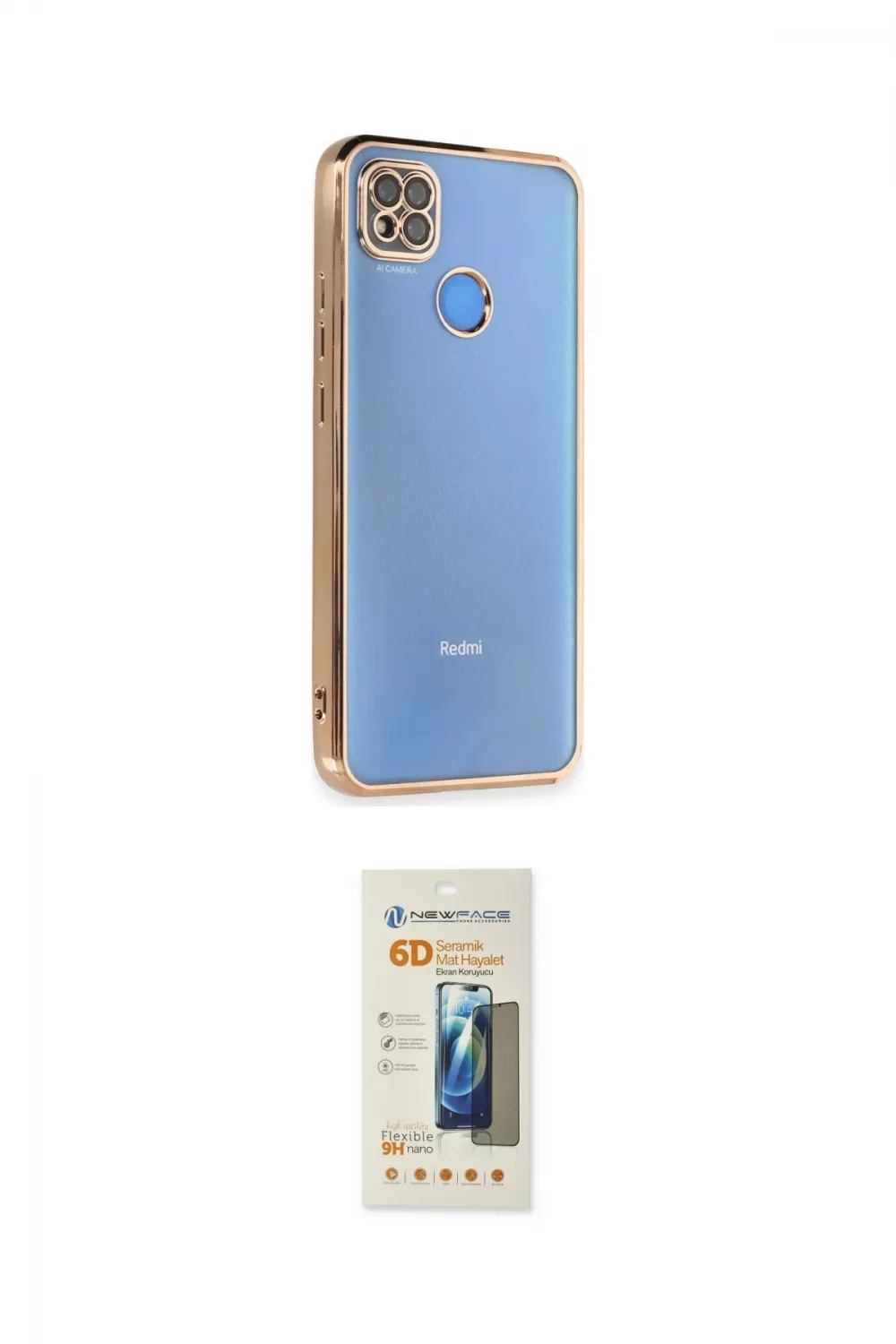 ieg™ Redmi 9C Kılıf Vadi Minimal - Siyah 6D Mat Seramik Hayalet Nano Ekran Koruyucu