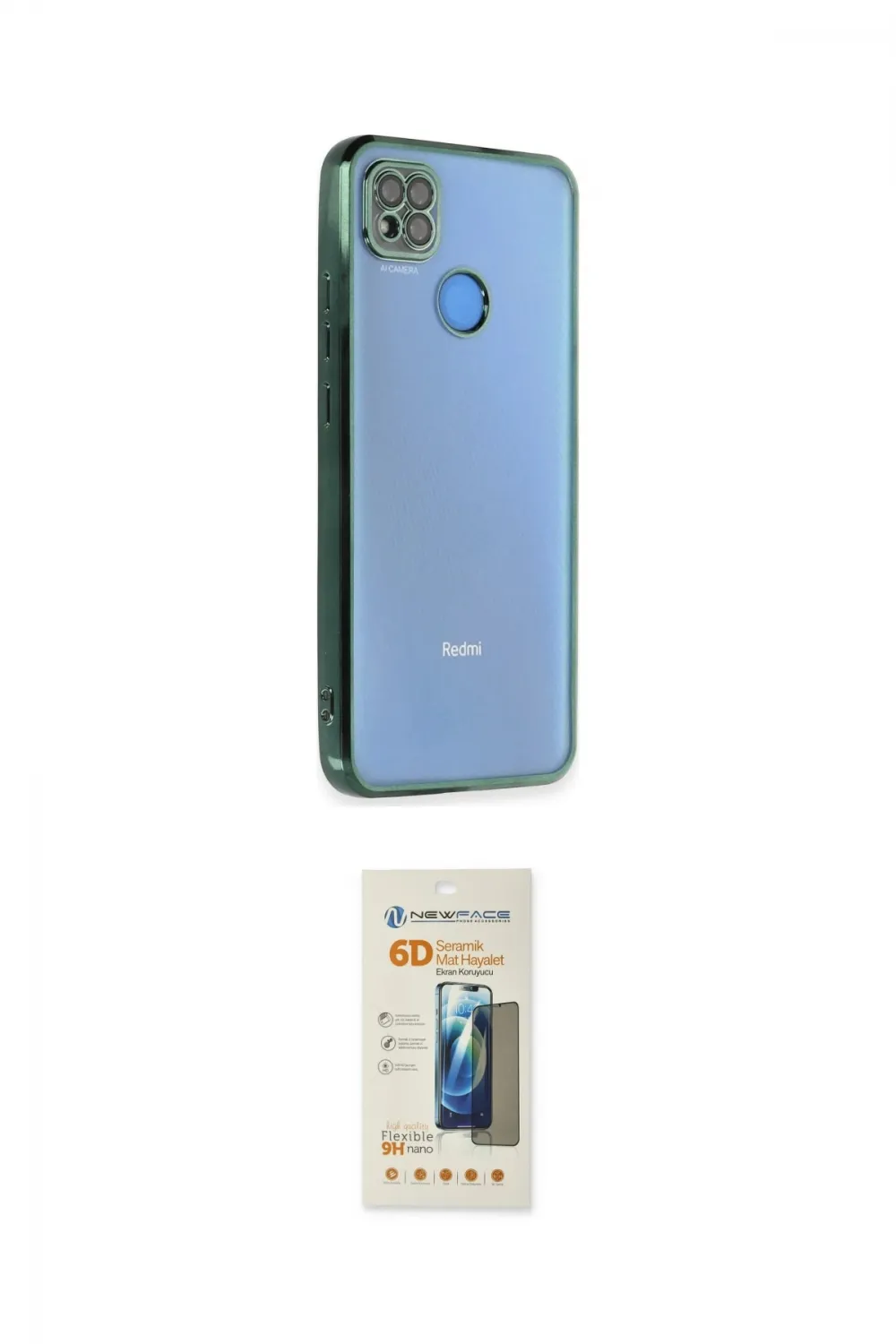 ieg™ Redmi 9C Kılıf Vadi Minimal - Siyah 6D Mat Seramik Hayalet Nano Ekran Koruyucu