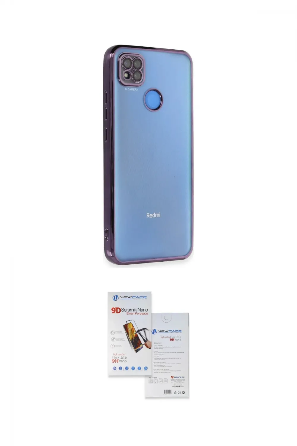 ieg™ Redmi 9C Kılıf Vadi Minimal - Siyah Seramik Nano Ekran Koruyucu