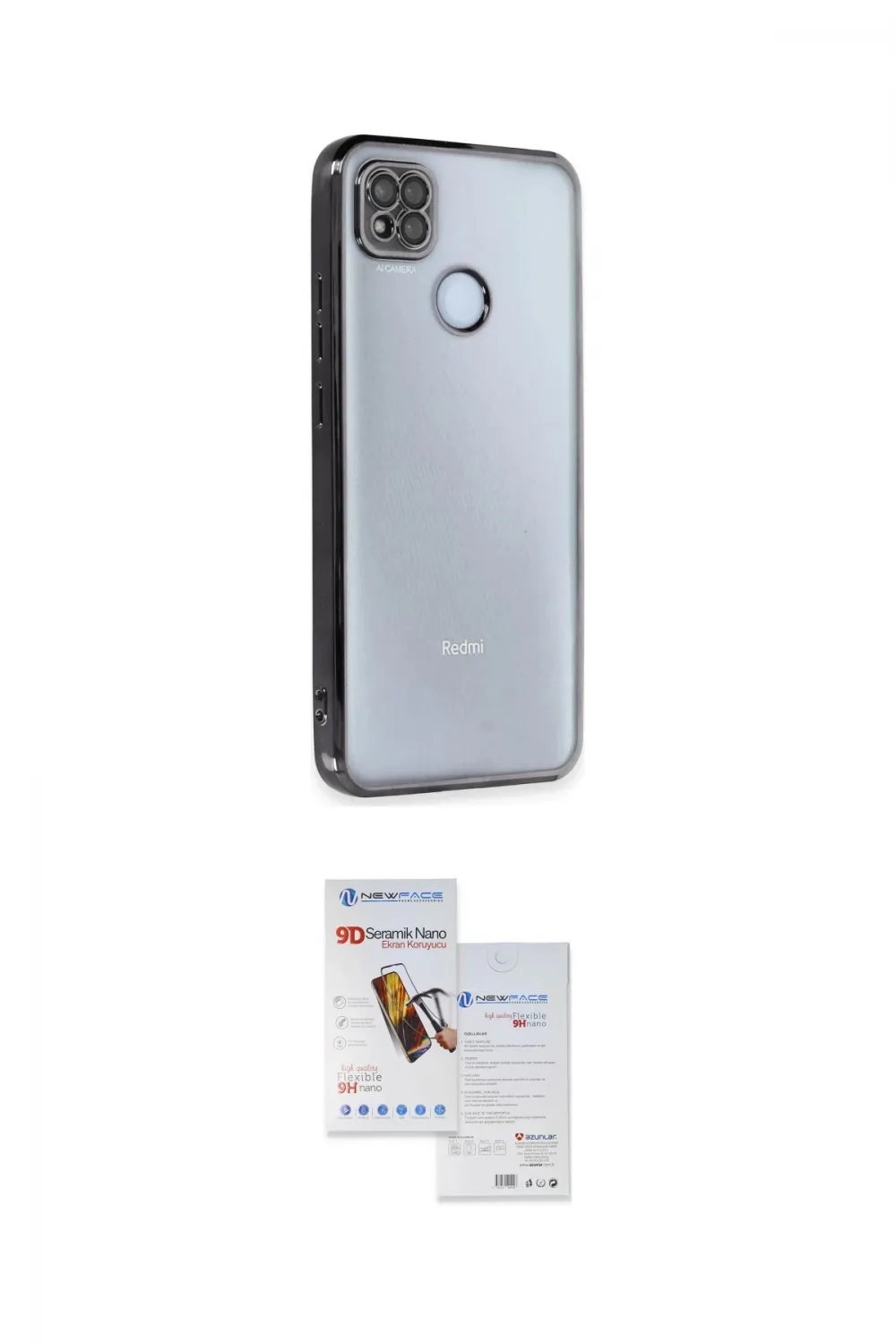 ieg™ Redmi 9C Kılıf Vadi Minimal - Siyah Seramik Nano Ekran Koruyucu