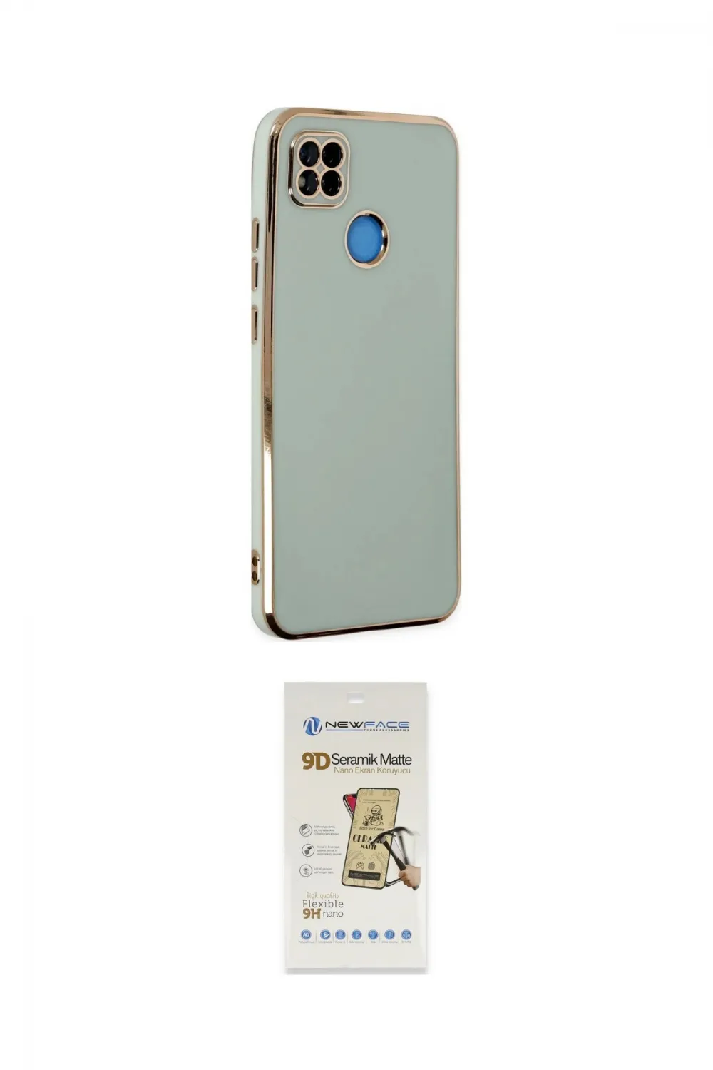 ieg™ Redmi 9C Kılıf Yankı Serisi - Siyah Mat Seramik Nano Ekran Koruyucu