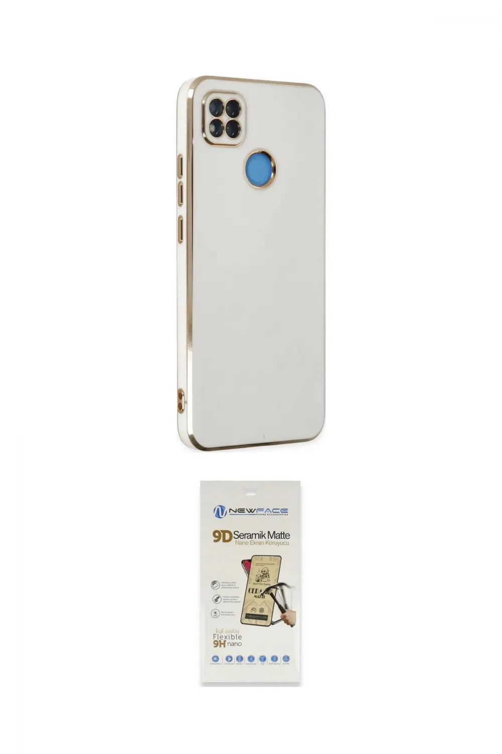 ieg™ Redmi 9C Kılıf Yankı Serisi - Siyah Mat Seramik Nano Ekran Koruyucu