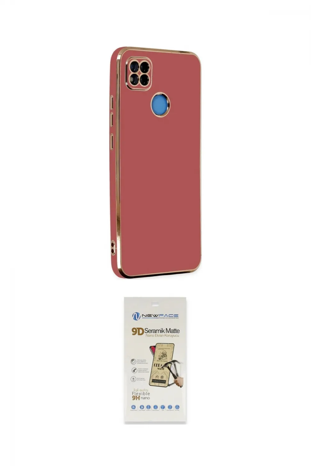 ieg™ Redmi 9C Kılıf Yankı Serisi - Siyah Mat Seramik Nano Ekran Koruyucu