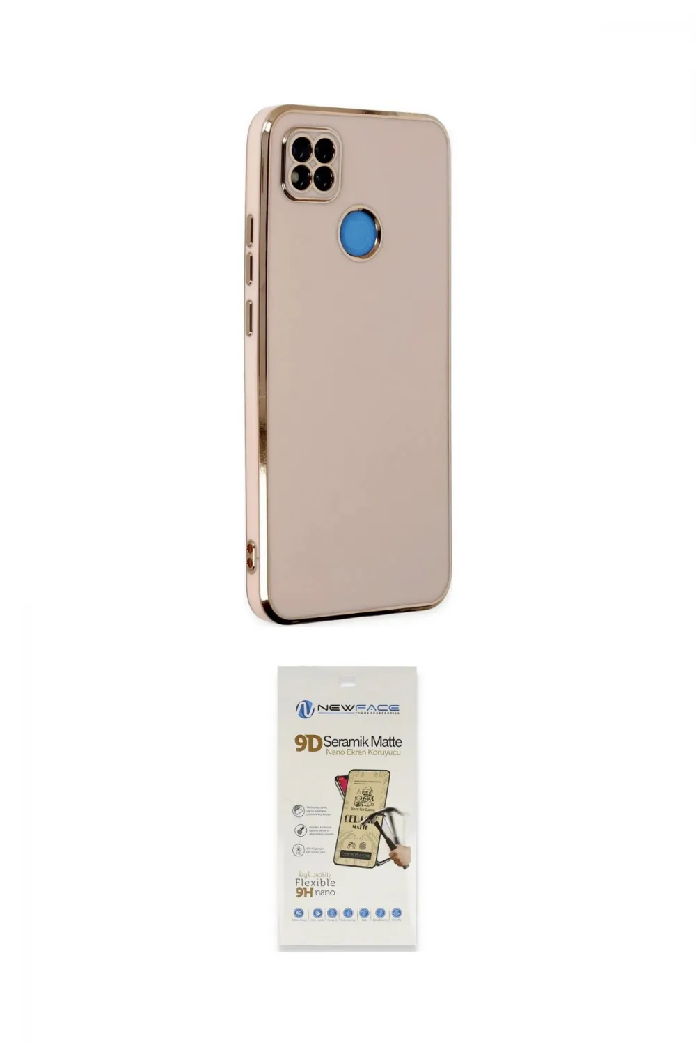 ieg™ Redmi 9C Kılıf Yankı Serisi - Siyah Mat Seramik Nano Ekran Koruyucu