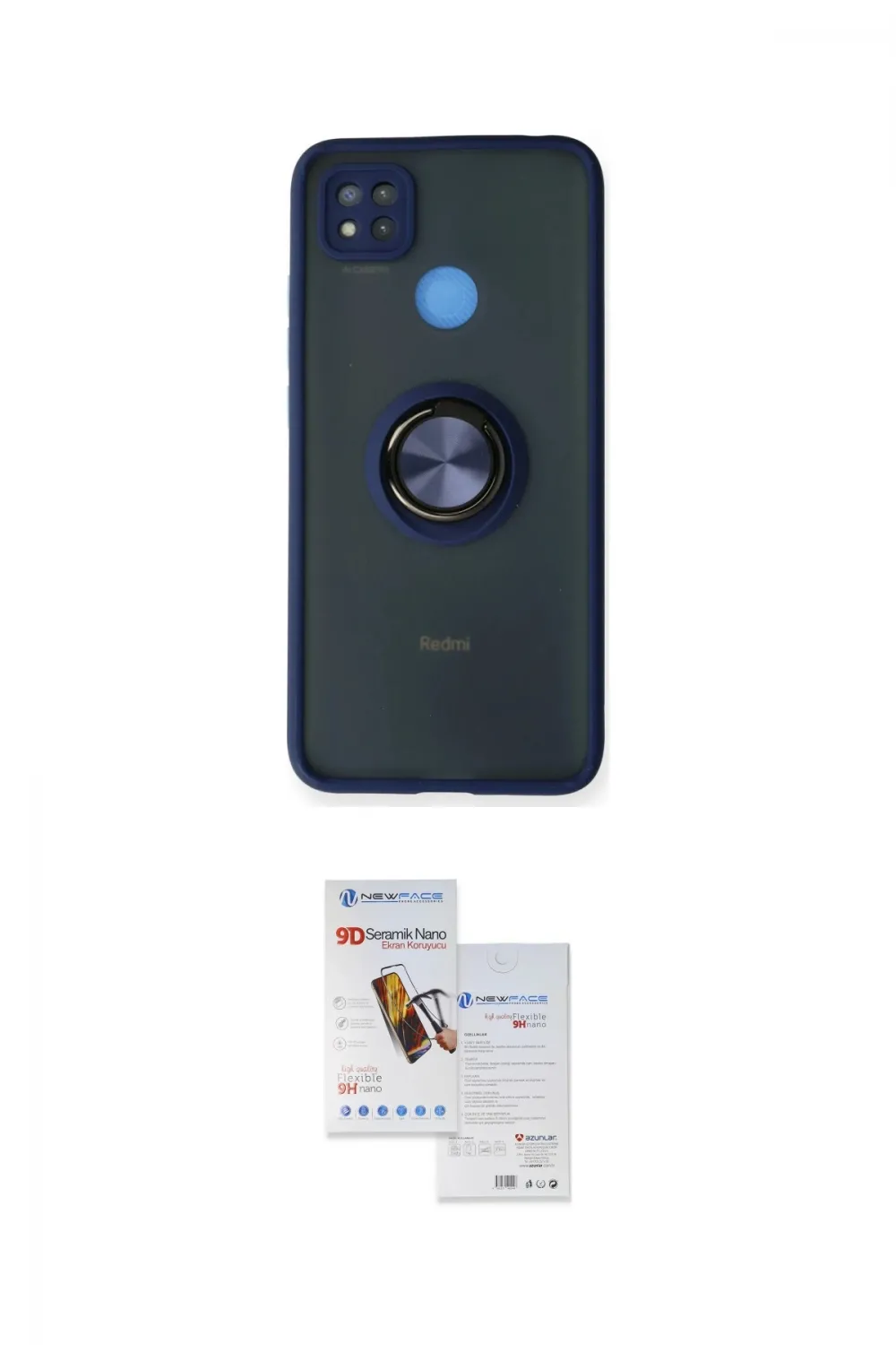 ieg™ Redmi 9C Kılıf Yörünge Çizgi - Siyah Seramik Nano Ekran Koruyucu
