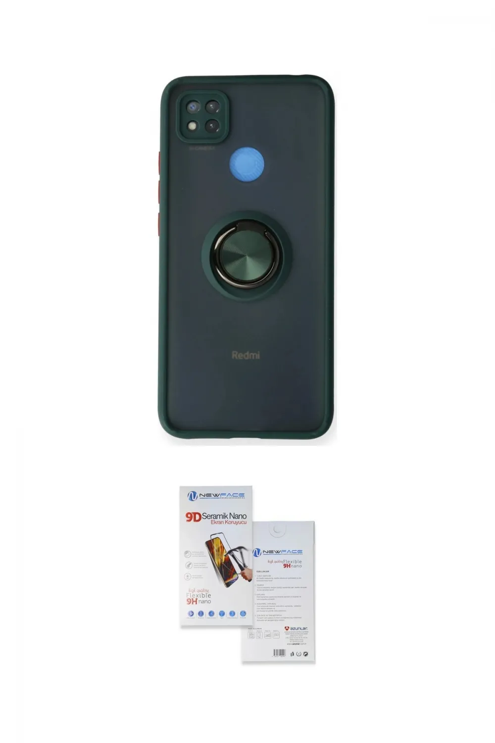 ieg™ Redmi 9C Kılıf Yörünge Çizgi - Siyah Seramik Nano Ekran Koruyucu