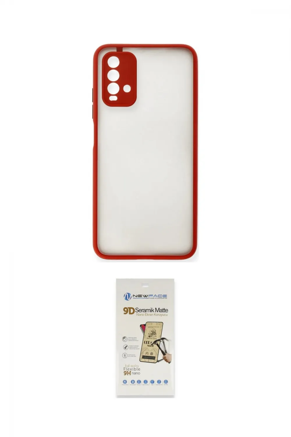 ieg™ Redmi 9T Kılıf Ahenk Çizgi Serisi - Siyah Mat Seramik Nano Ekran Koruyucu