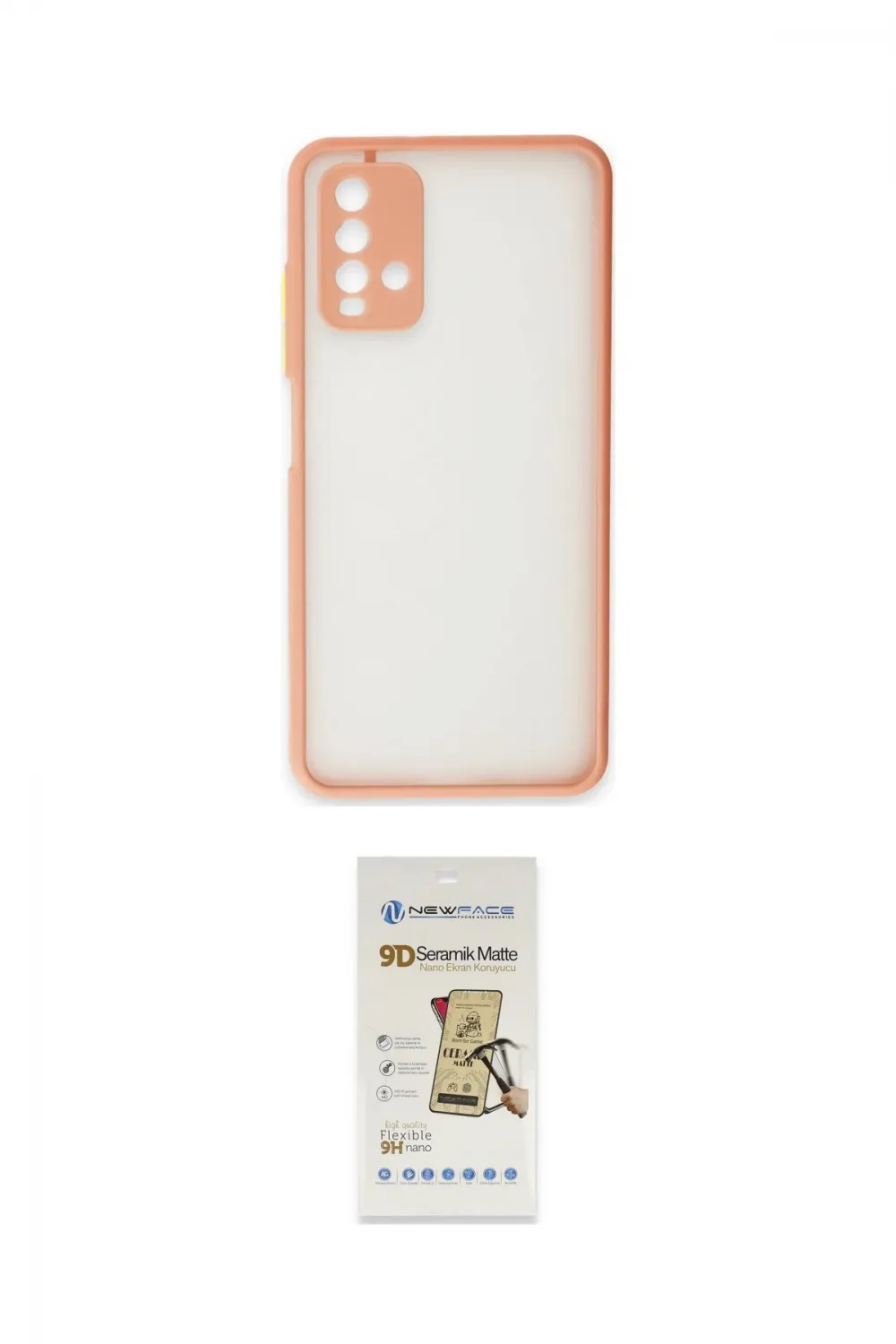 ieg™ Redmi 9T Kılıf Ahenk Çizgi Serisi - Siyah Mat Seramik Nano Ekran Koruyucu