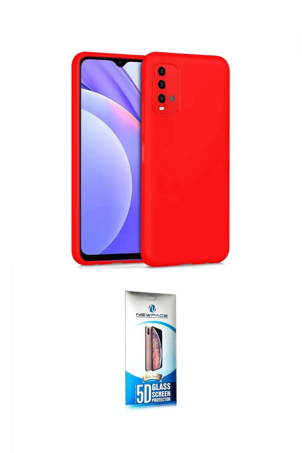ieg™ Redmi 9T Kılıf Ahenk Serisi - Siyah 5D Eko Cam Ekran Koruyucu