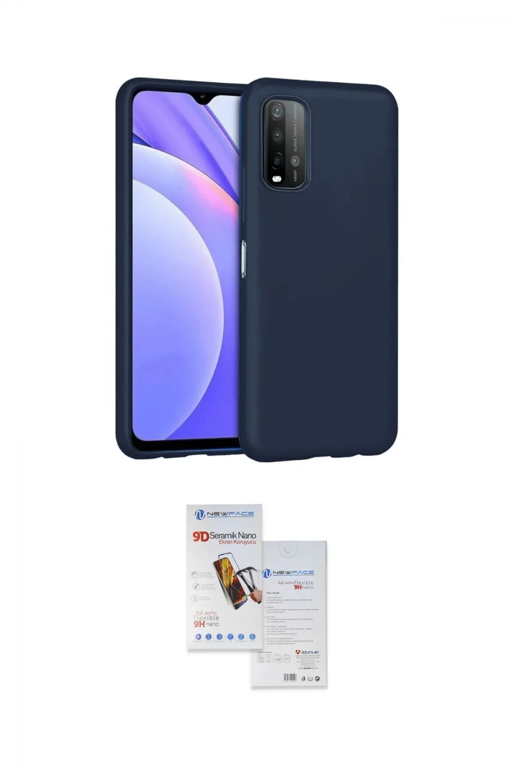 ieg™ Redmi 9T Kılıf Ahenk Serisi - Siyah Seramik Nano Ekran Koruyucu