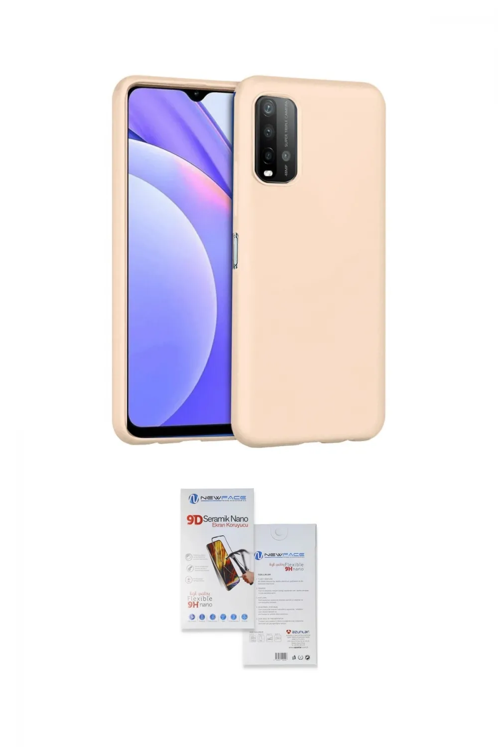 ieg™ Redmi 9T Kılıf Ahenk Serisi - Siyah Seramik Nano Ekran Koruyucu