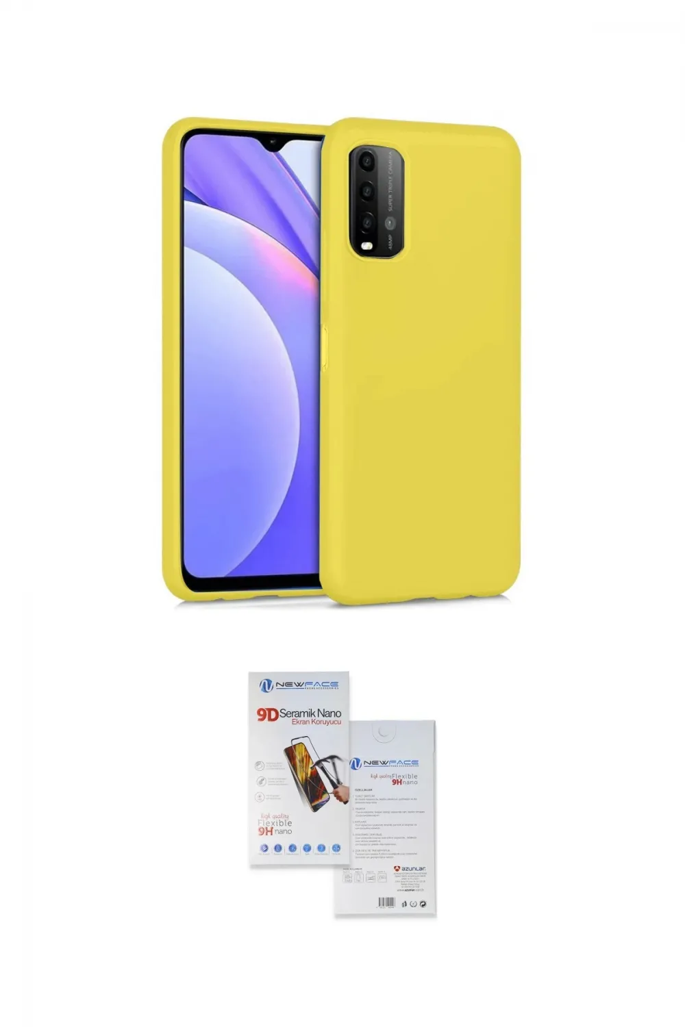 ieg™ Redmi 9T Kılıf Ahenk Serisi - Siyah Seramik Nano Ekran Koruyucu