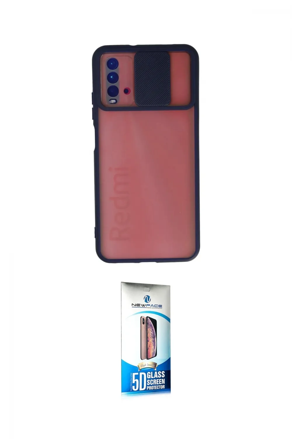 ieg™ Redmi 9T Kılıf Vadi Çizgi - Siyah 5D Eko Cam Ekran Koruyucu