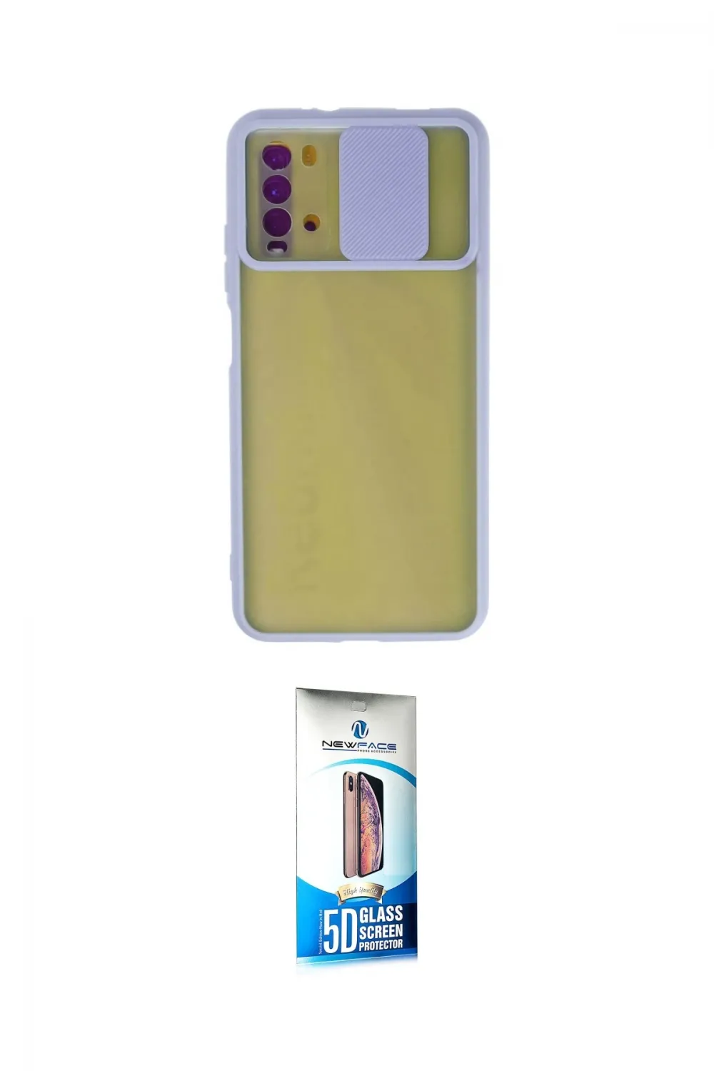 ieg™ Redmi 9T Kılıf Vadi Çizgi - Siyah 5D Eko Cam Ekran Koruyucu