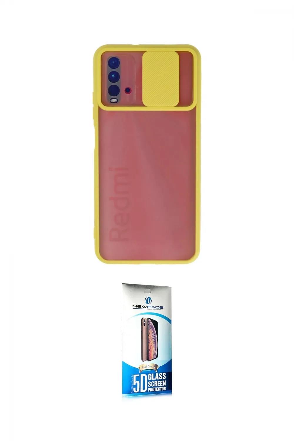 ieg™ Redmi 9T Kılıf Vadi Çizgi - Siyah 5D Eko Cam Ekran Koruyucu