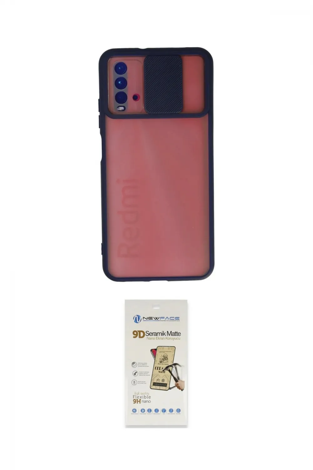 ieg™ Redmi 9T Kılıf Vadi Çizgi - Siyah Mat Seramik Nano Ekran Koruyucu