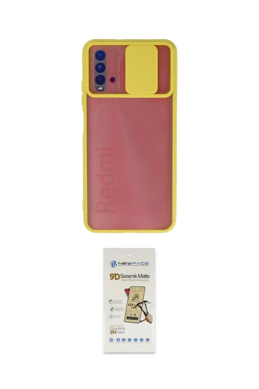 ieg™ Redmi 9T Kılıf Vadi Çizgi - Siyah Mat Seramik Nano Ekran Koruyucu