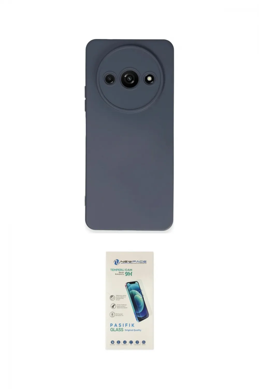 ieg™ Redmi A3 4G Kılıf Ahenk Serisi - Şeffaf Pasifik Cam Ekran Koruyucu