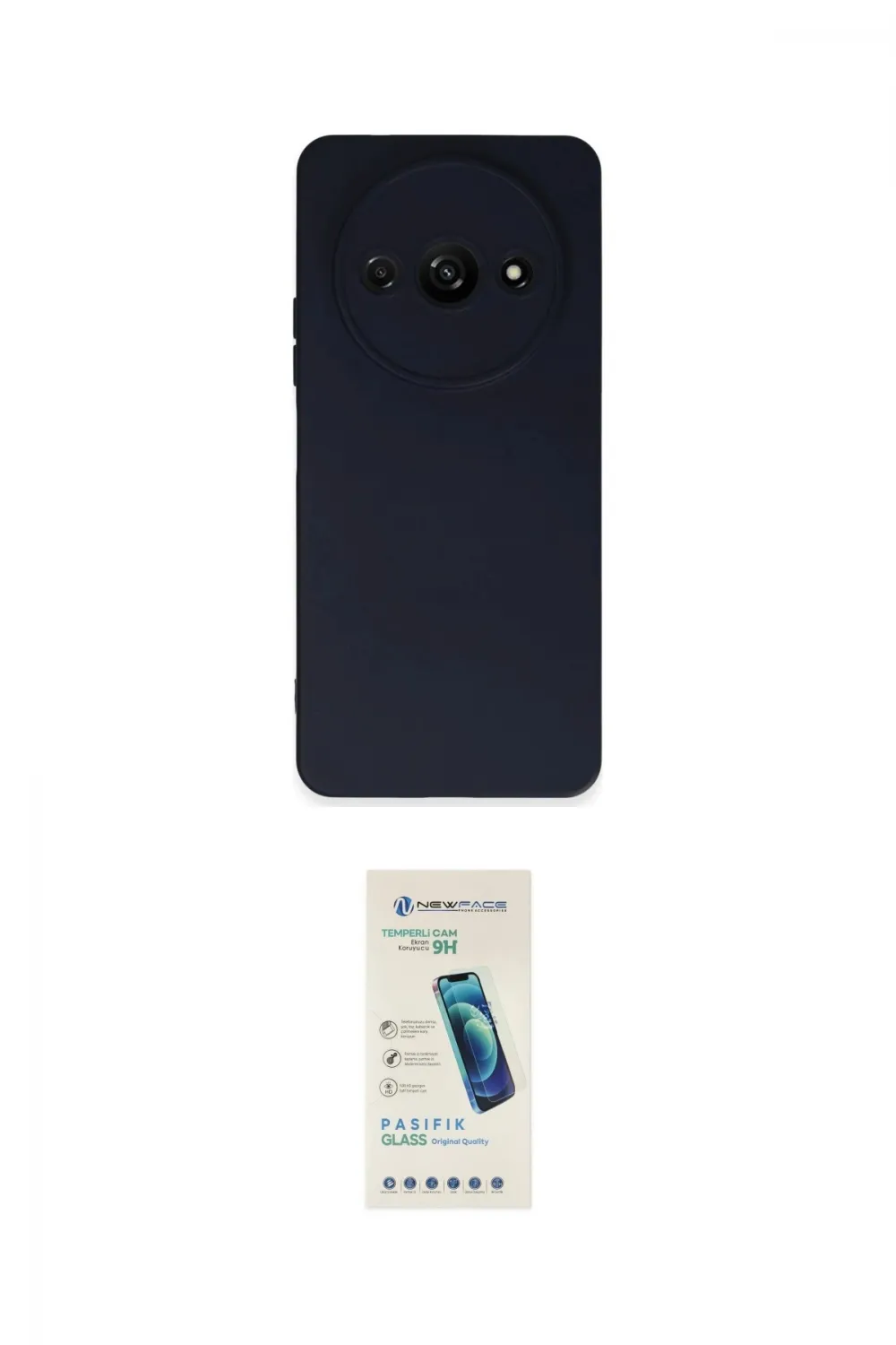 ieg™ Redmi A3 4G Kılıf Ahenk Serisi - Şeffaf Pasifik Cam Ekran Koruyucu