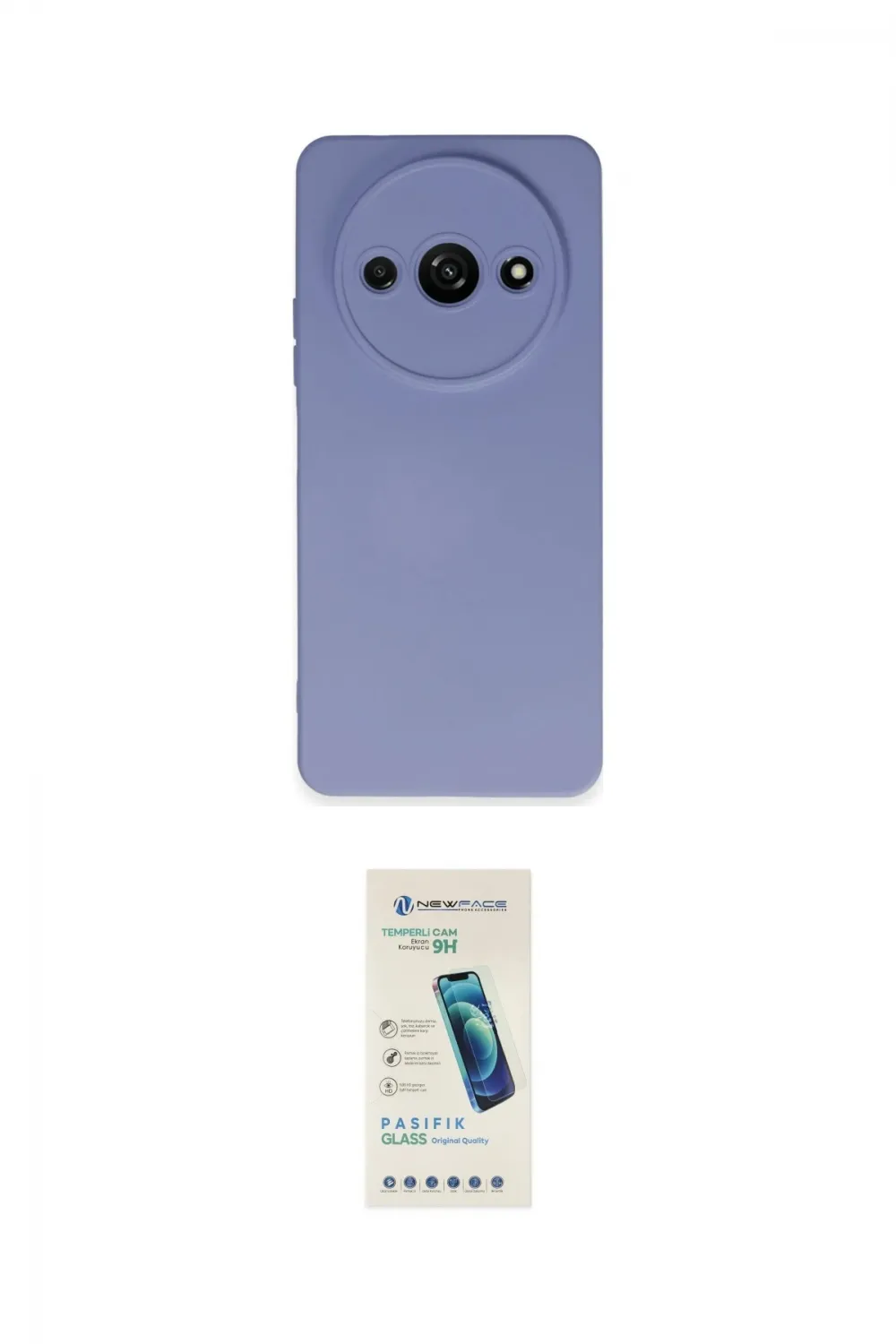 ieg™ Redmi A3 4G Kılıf Ahenk Serisi - Şeffaf Pasifik Cam Ekran Koruyucu
