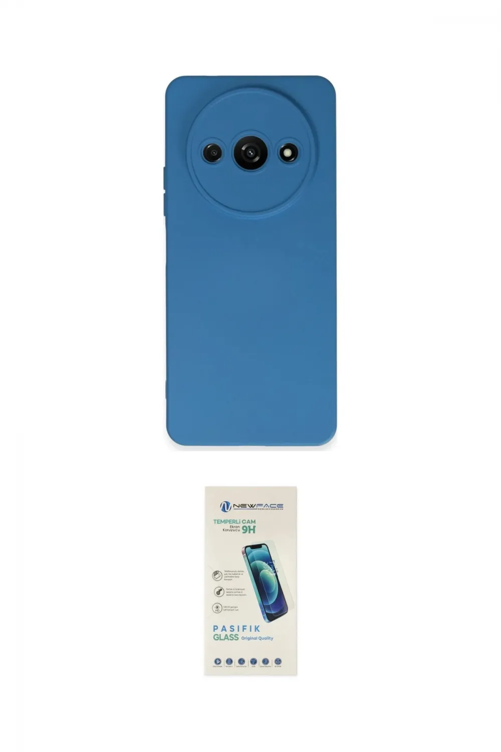 ieg™ Redmi A3 4G Kılıf Ahenk Serisi - Şeffaf Pasifik Cam Ekran Koruyucu