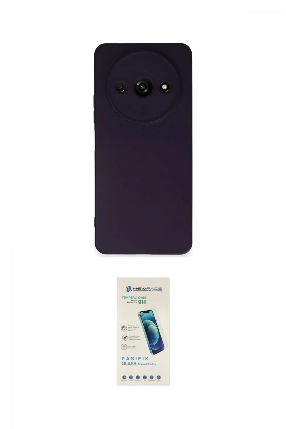 ieg™ Redmi A3 4G Kılıf Ahenk Serisi - Şeffaf Pasifik Cam Ekran Koruyucu