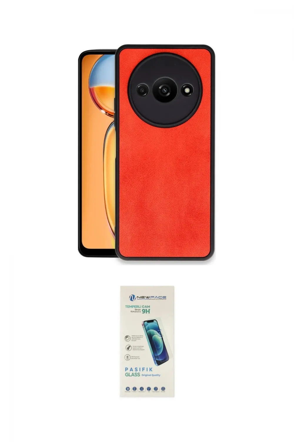ieg™ Redmi A3 4G Kılıf Kıvılcım Işık Serisi - Şeffaf Pasifik Cam Ekran Koruyucu