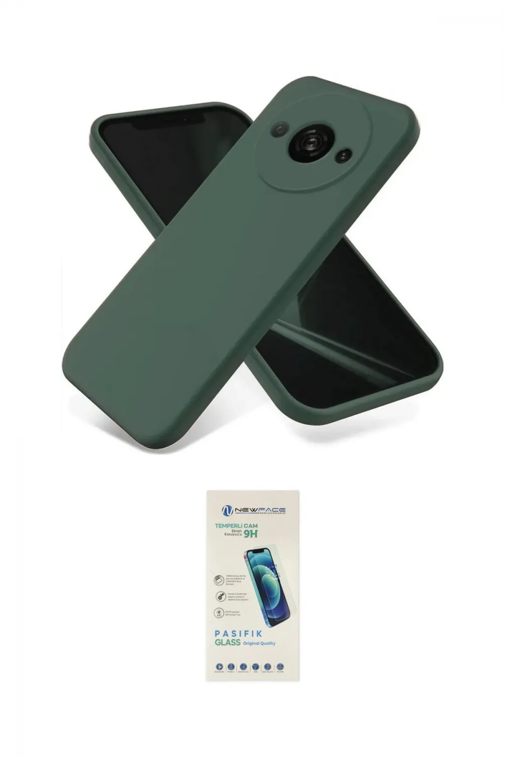 ieg™ Redmi A3 4G Kılıf Kozmos Yansıma Özel Seri - Şeffaf Pasifik Cam Ekran Koruyucu