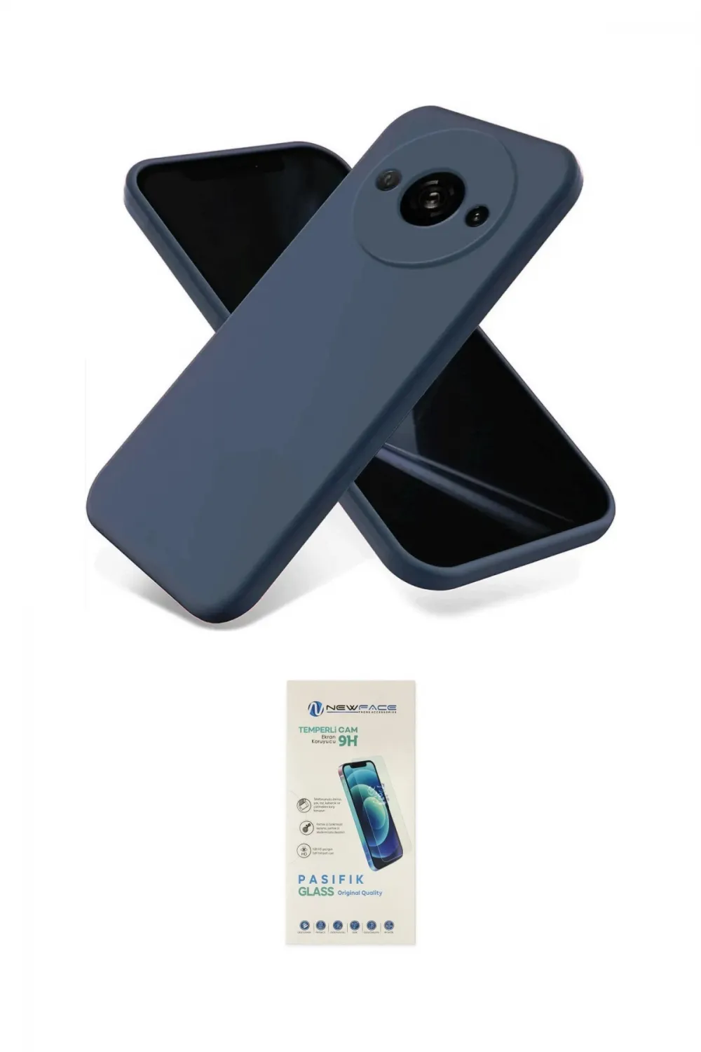 ieg™ Redmi A3 4G Kılıf Kozmos Yansıma Özel Seri - Şeffaf Pasifik Cam Ekran Koruyucu