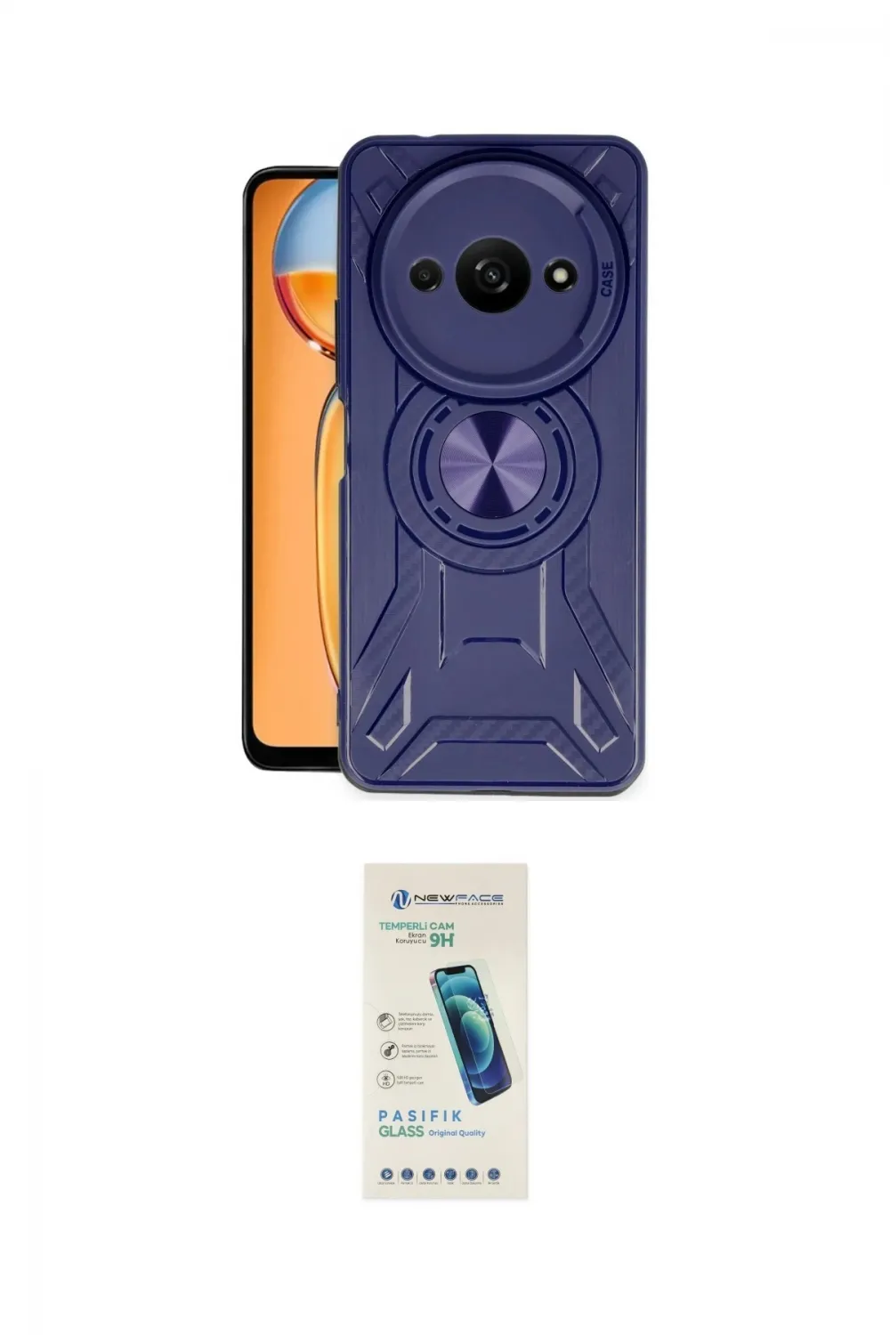 ieg™ Redmi A3 4G Kılıf Nova Yansıma Prime - Şeffaf Pasifik Cam Ekran Koruyucu