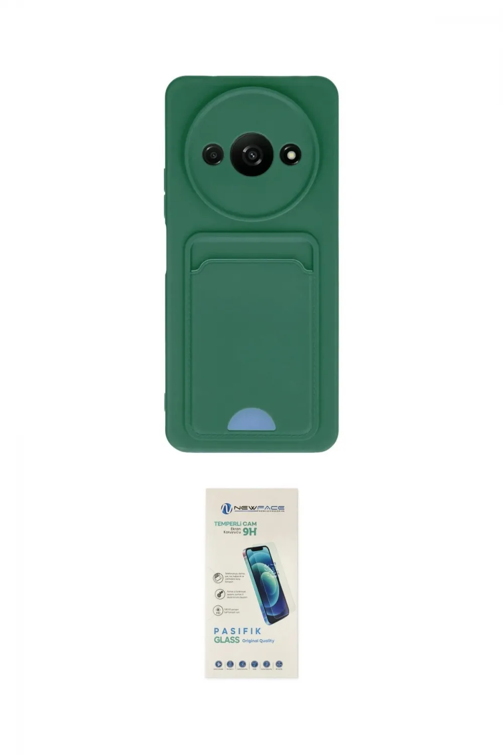 ieg™ Redmi A3 4G Kılıf Vadi Çizgi Prime - Şeffaf Pasifik Cam Ekran Koruyucu