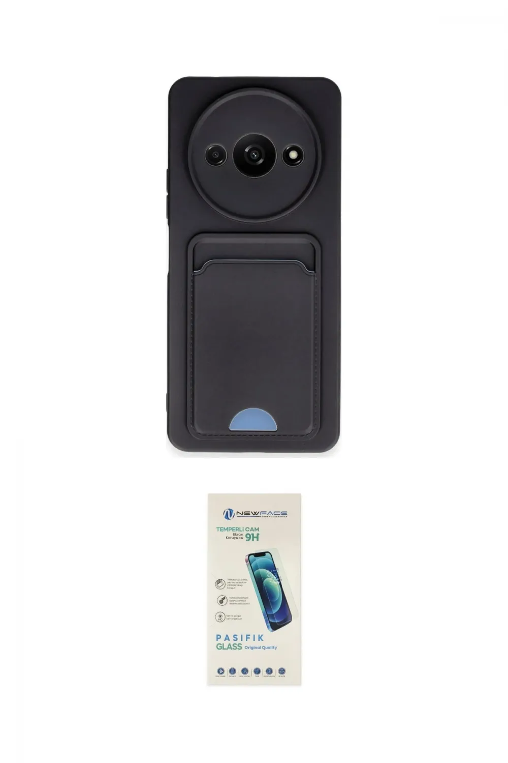 ieg™ Redmi A3 4G Kılıf Vadi Çizgi Prime - Şeffaf Pasifik Cam Ekran Koruyucu