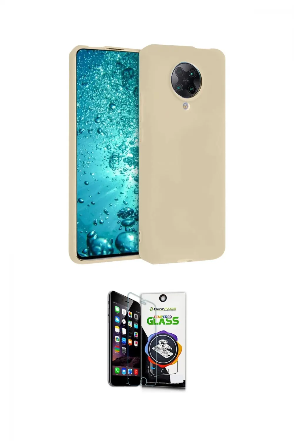 ieg™ Redmi K30 Pro Kılıf Ahenk Serisi - Şeffaf Temperli Cam Ekran Koruyucu