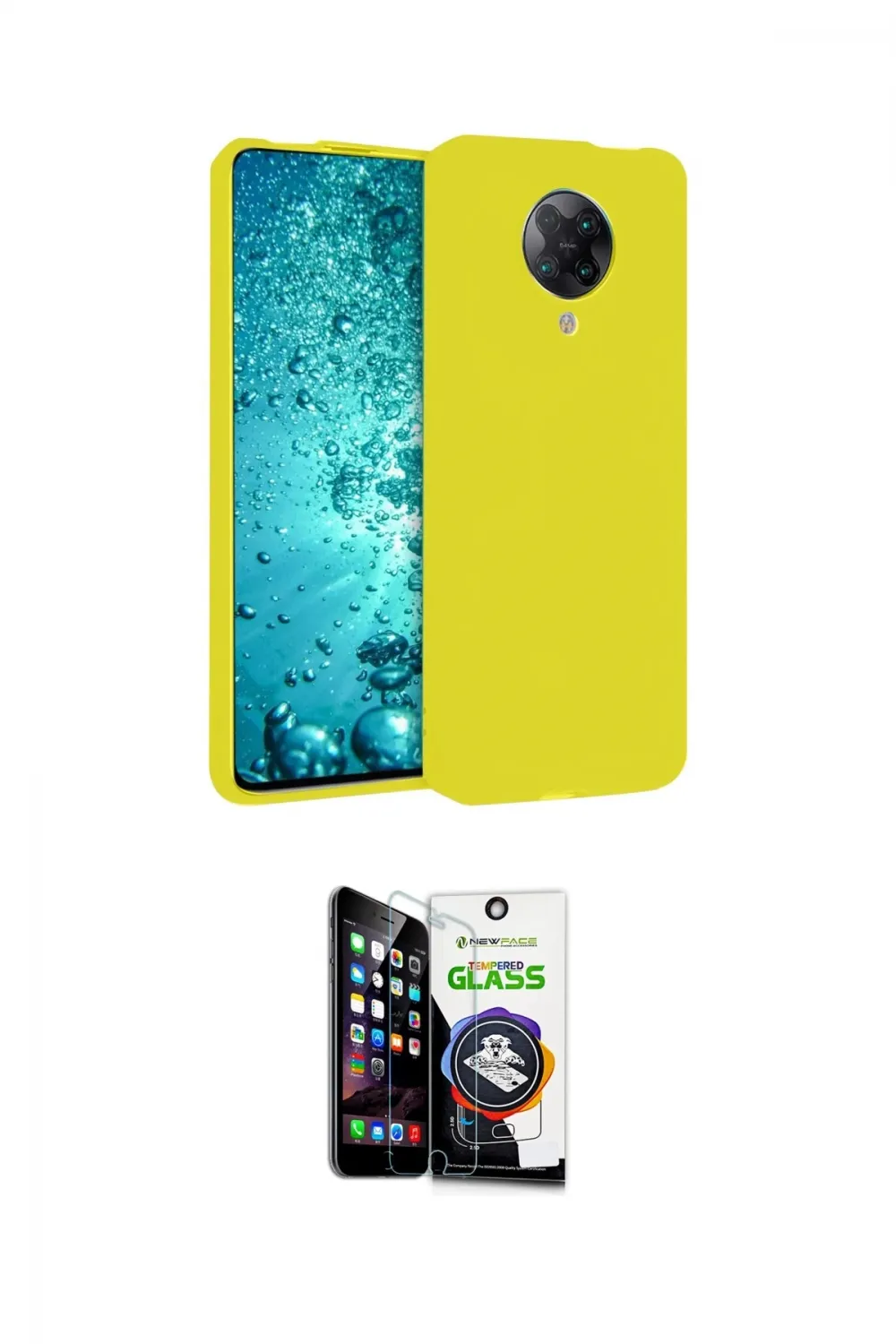 ieg™ Redmi K30 Pro Kılıf Ahenk Serisi - Şeffaf Temperli Cam Ekran Koruyucu