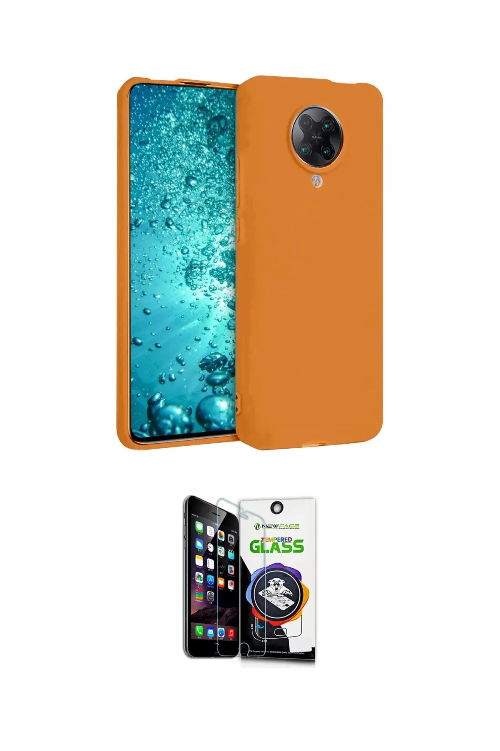 ieg™ Redmi K30 Pro Kılıf Ahenk Serisi - Şeffaf Temperli Cam Ekran Koruyucu