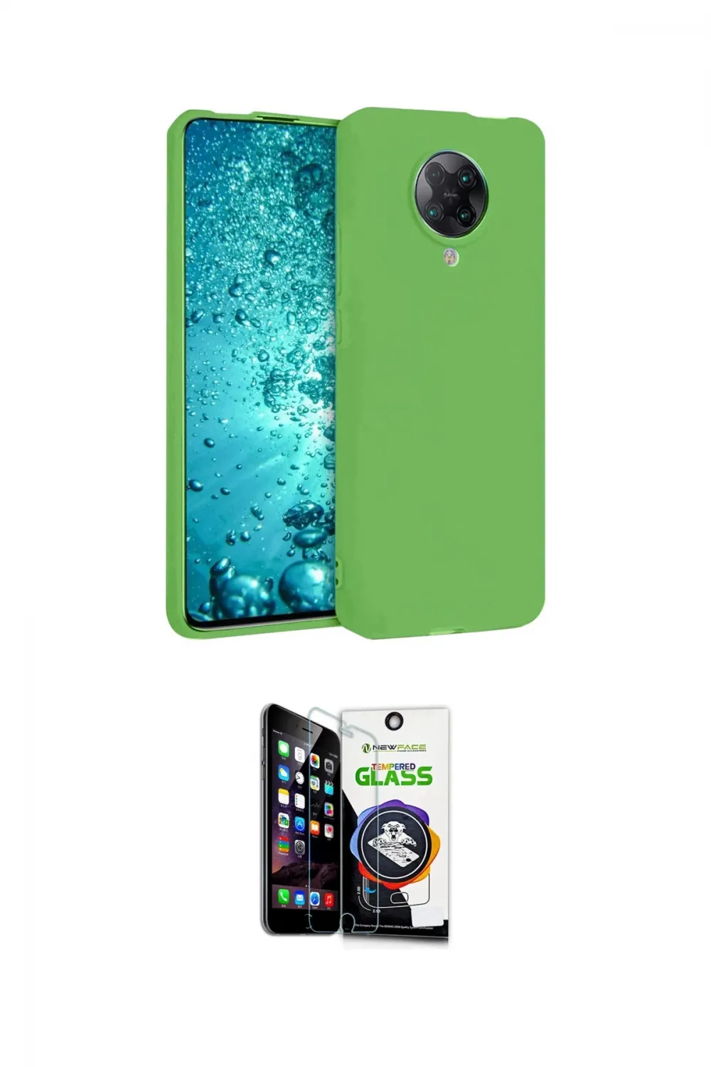 ieg™ Redmi K30 Pro Kılıf Ahenk Serisi - Şeffaf Temperli Cam Ekran Koruyucu