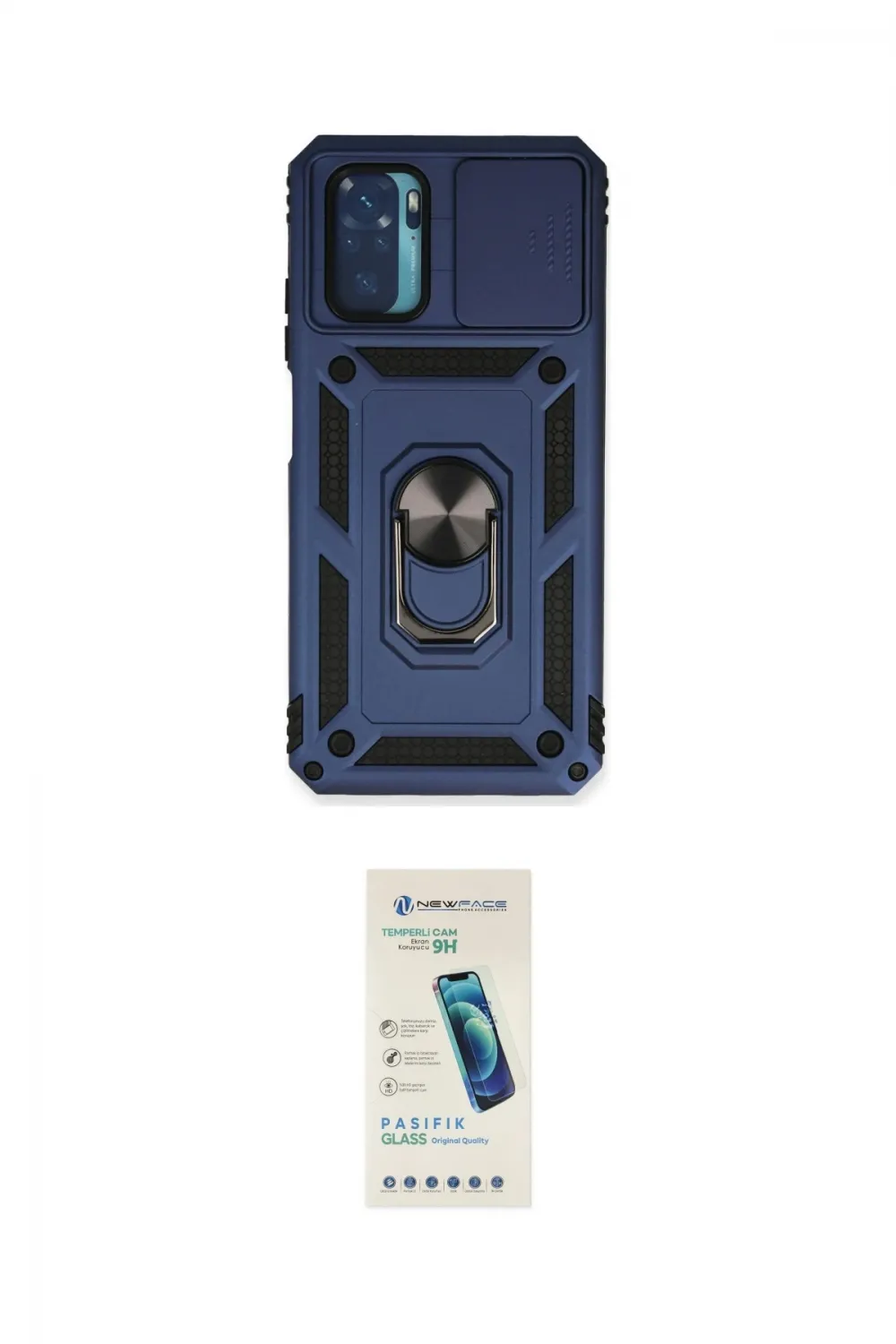 ieg™ Redmi Note 10 Kılıf Ahenk Klasik - Şeffaf Pasifik Cam Ekran Koruyucu