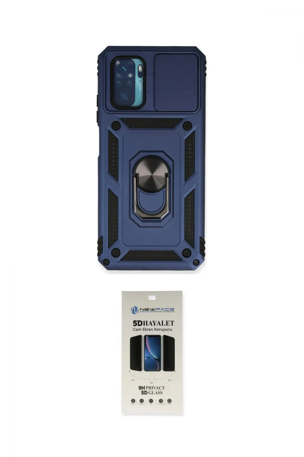 ieg™ Redmi Note 10 Kılıf Ahenk Klasik - Siyah 5D Hayalet Cam Ekran Koruyucu