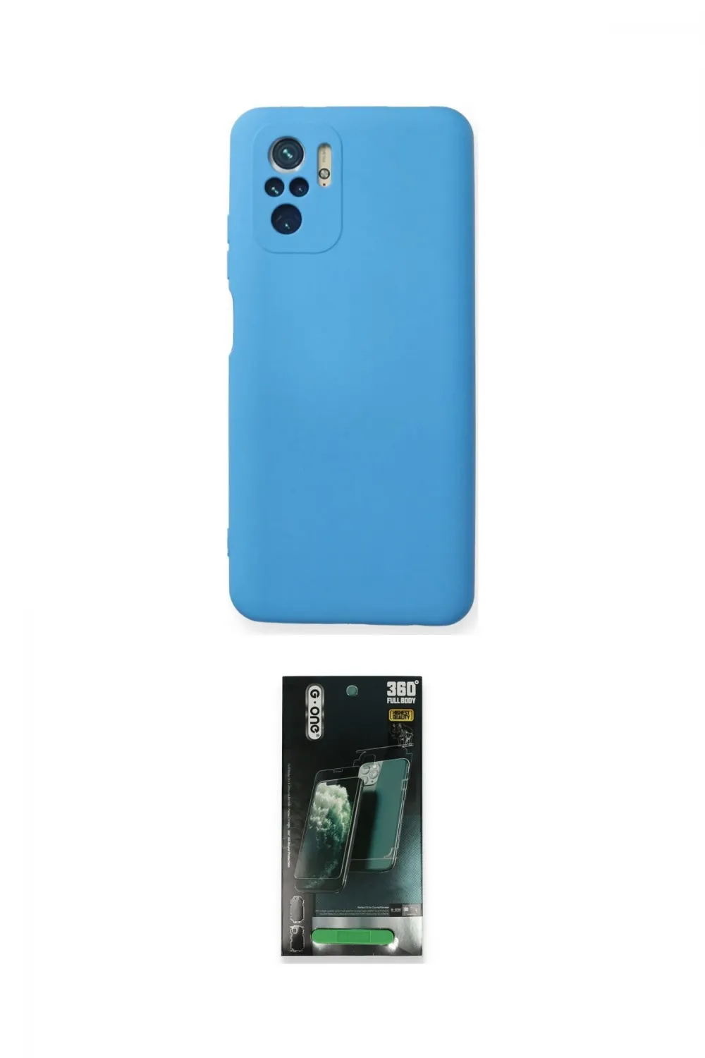 ieg™ Redmi Note 10 Kılıf Ahenk Serisi - Şeffaf 360 Full Body Arka Koruyucu
