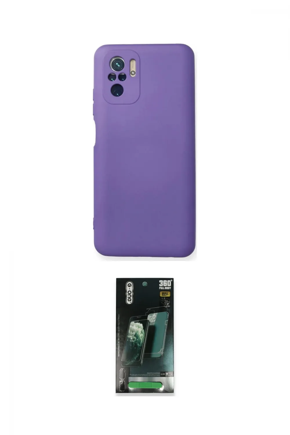 ieg™ Redmi Note 10 Kılıf Ahenk Serisi - Şeffaf 360 Full Body Arka Koruyucu